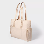 Multi-Pocket Soft Tote Bag